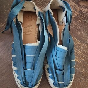 Blue Espadrille Sandals